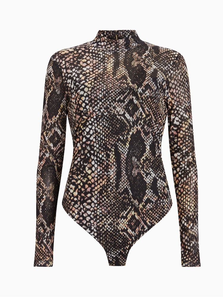 AllSaints Black Grey Elia Valley Bodysuit - Image 6 of 6