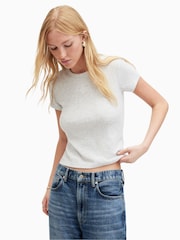 AllSaints Grey Stevie T-Shirt - Image 1 of 6