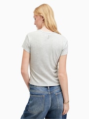 AllSaints Grey Stevie T-Shirt - Image 2 of 6