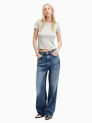 AllSaints Grey Stevie T-Shirt - Image 3 of 6