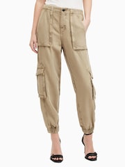 AllSaints Green Frieda TENCEL™ Joggers - Image 1 of 8