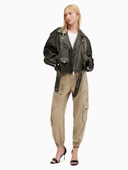 AllSaints Green Frieda TENCEL™ Joggers - Image 4 of 8