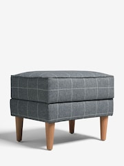 Tweedy Check Lawson Mid Grey Sherlock Storage Footstool - Image 5 of 7