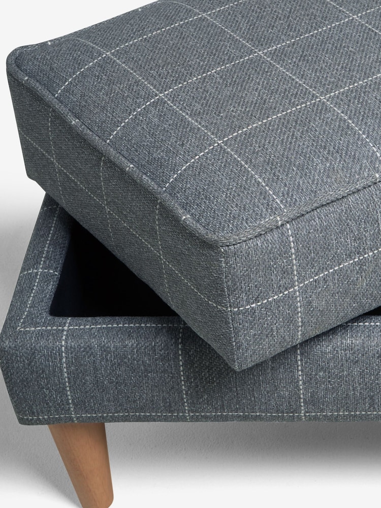 Tweedy Check Lawson Mid Grey Sherlock Storage Footstool - Image 7 of 7