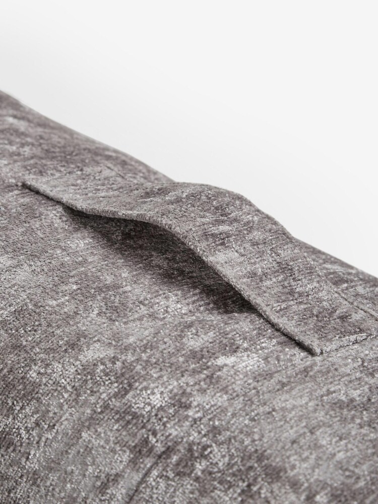 Distressed Velour French Grey Gosford Black Leg Footstool to Chair - Image 5 of 5