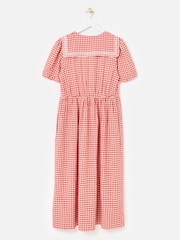 Oliver Bonas Gingham jūreivio apykaklės midi suknelė - 4 paveikslėlis iš 7