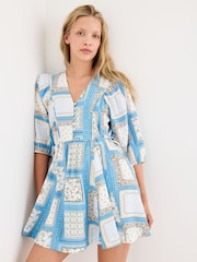 Oliver Bonas Floral V-Neck Mini Dress - 8суретінің 1 суреті