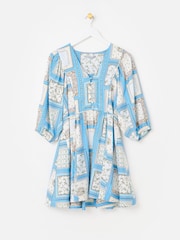 Oliver Bonas Floral V-Neck Mini Dress - 8суретінің 3 суреті
