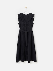 Oliver Bonas Floral Embroidered Frill Collar Tiered Midi Dress - 8суретінің 3 суреті