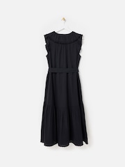 Oliver Bonas Floral Embroidered Frill Collar Tiered Midi Dress - 8суретінің 4 суреті