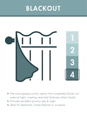 Catherine Lansfield Teal Blue Wilson Thermal Fleece Lined Door Curtain Panel - Image 3 of 3