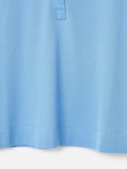 Oliver Bonas Blue Ribbed Short Sleeve Henley Top - Image 7 of 7
