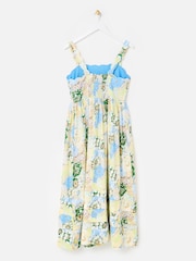 Oliver Bonas Floral Scalloped Strappy Midi Dress - Image 4 of 7