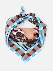 Oliver Bonas Blue Tiger Square Scarf - Image 3 of 6