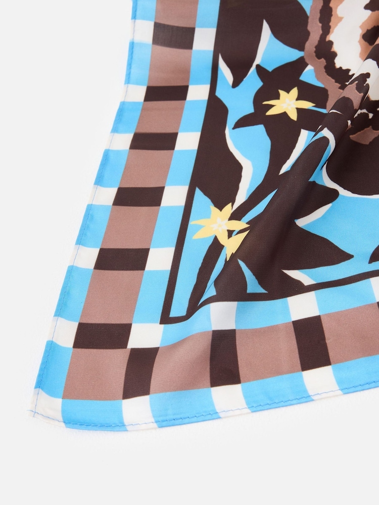 Oliver Bonas Blue Tiger Square Scarf - Image 6 of 6 Oliver Bonas Blue Tiger Square Scarf - Image 6 of 6
