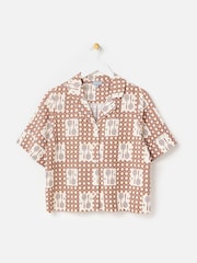 Oliver Bonas Gingham Badminton Print Short Sleeve Shirt - Bild 3 von 7