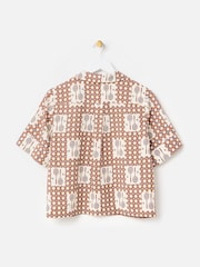 Oliver Bonas Gingham Badminton Print Short Sleeve Shirt - Bild 4 von 7