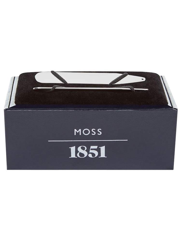 MOSS Silver Tone Metal Collar Stiffener - Image 2 of 2