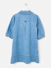 Oliver Bonas Frill Collar Denim Mini Dress - Bild 4 von 8
