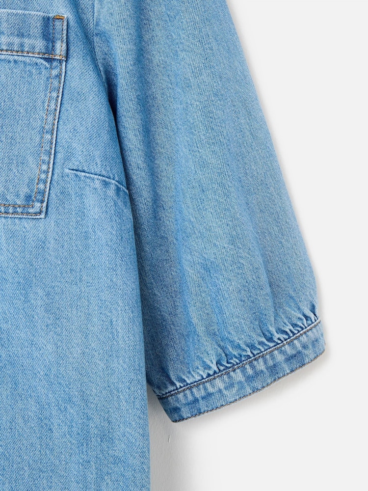 Oliver Bonas Frill Collar Denim Mini Dress - Bild 8 von 8