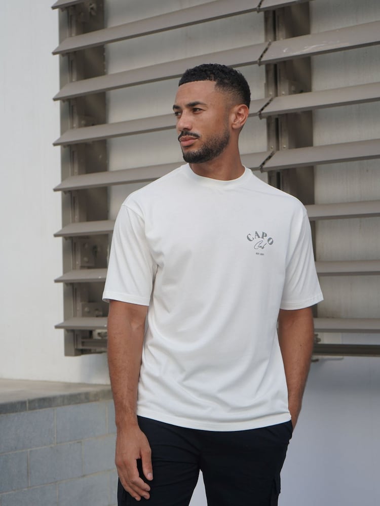 Alb/Verde - Tricou CAPO Beach Club - Imaginea 2 din 5