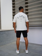 Alb/Verde - Tricou CAPO Beach Club - Imaginea 4 din 5