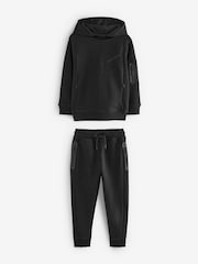 Black Sporty Hoodie and Joggers Set (3-16yrs) - Image 1 of 5