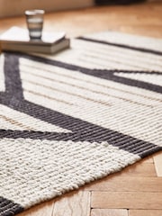 Natural/Black Global Geo Rug - Image 3 of 6