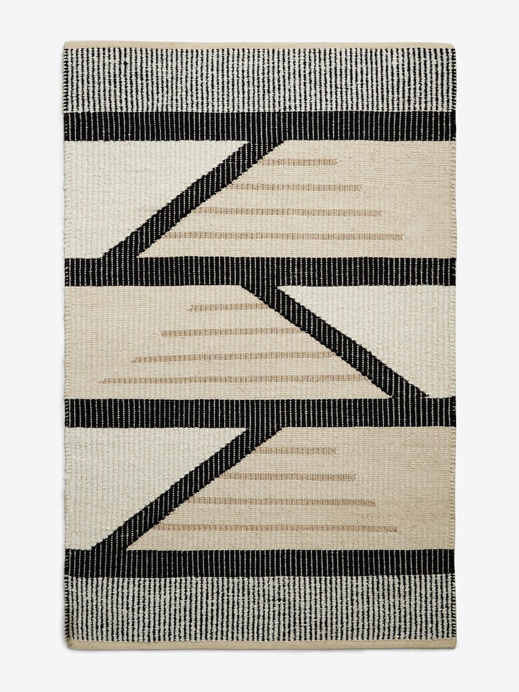 Natural/Black Global Geo Rug - Image 6 of 6