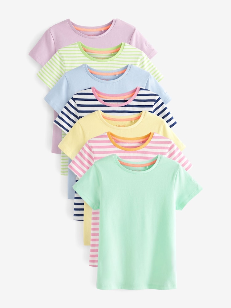 Multi Stripe T-Shirts 7 Pack (3-16yrs) - Image 1 of 9