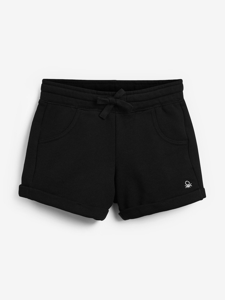 أسود - شورت جيرسيه قطن 100% للبنات من Benetton - صورة 1 من 3