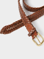 Osprey London The Hand Plaited Classic Leather Belt - תמונה 2 מתוך 3