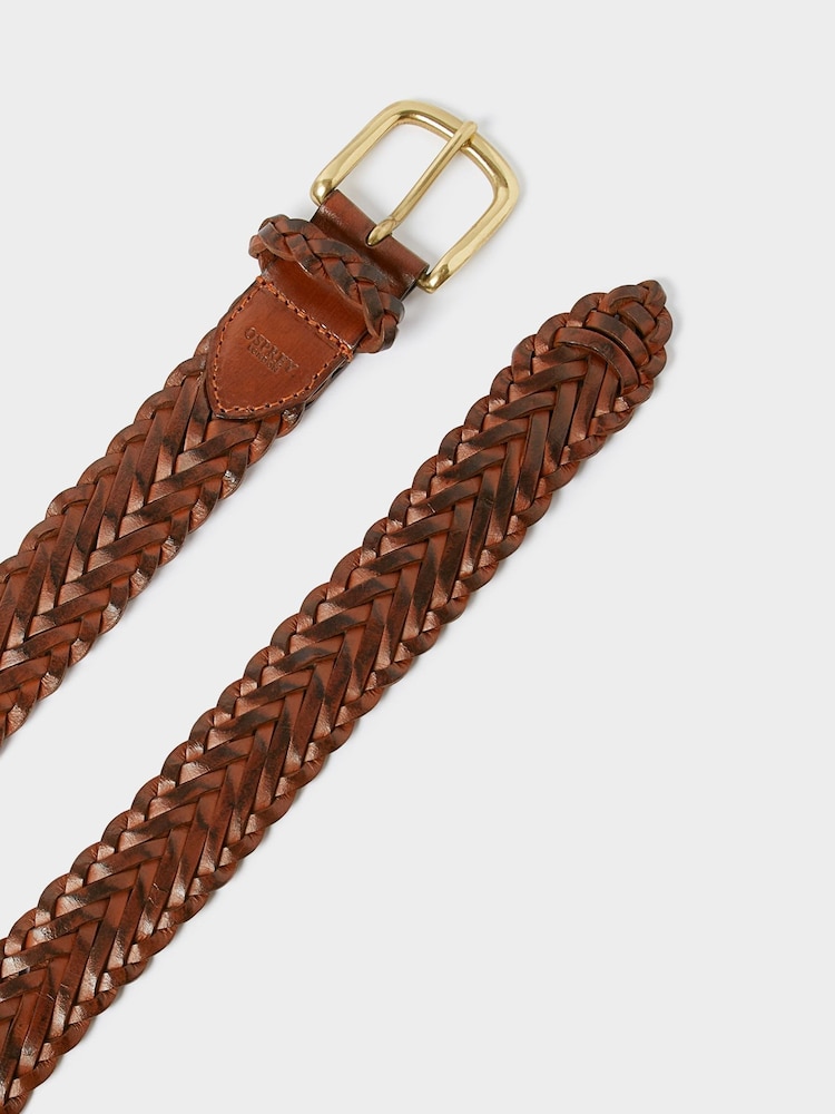 Osprey London The Hand Plaited Classic Leather Belt - תמונה 3 מתוך 3 Osprey London The Hand Plaited Classic Leather Belt - תמונה 3 מתוך 3