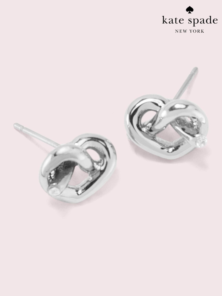 kate spade new york Silver Tone 'Loves Me Knot' Stud Earrings - Image 1 of 3