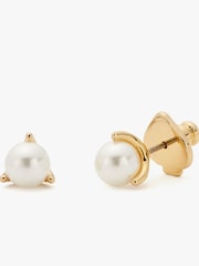kate spade new york Pearl Mini Trio Prong Stud Earrings - Image 2 of 3