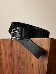 Black Premium Studded Regular Belt - Image 3 of 5