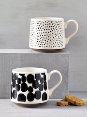 Monochrome Arlo Set of 2 Mugs - Image 1 of 4