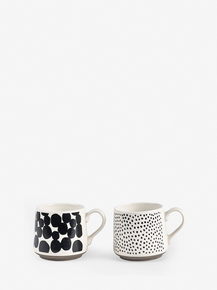 Monochrome Arlo Set of 2 Mugs - Image 2 of 4