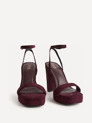 Linzi Red Stature Platform Block Heeled Sandals - Image 3 of 5