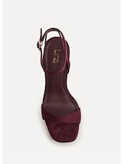 Linzi Red Stature Platform Block Heeled Sandals - Image 4 of 5
