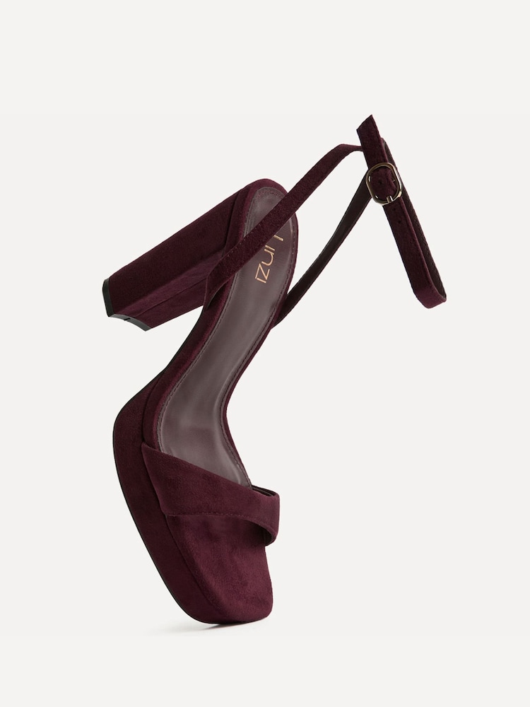 Linzi Red Stature Platform Block Heeled Sandals - Image 5 of 5 Linzi Red Stature Platform Block Heeled Sandals - Image 5 of 5