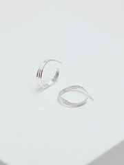 Simply Silver Silver Tone Concave Polished Hoop Earrings - Image 3 of 3