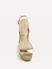 Linzi Gold Stature Platform Block Heeled Sandals - Image 4 of 5