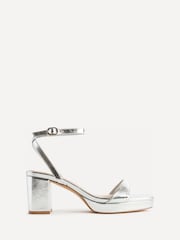 Linzi Silver Elva Platform Block Heeled Sandals - Image 2 of 6