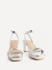Linzi Silver Elva Platform Block Heeled Sandals - Image 3 of 6