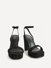 Linzi Black Stature Platform Block Heeled Sandals - Image 3 of 5