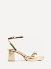 Linzi Gold Elva Platform Block Heeled Sandals - Image 2 of 5