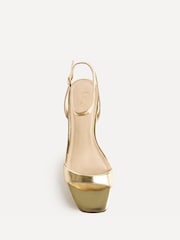 Linzi Gold Elva Platform Block Heeled Sandals - Image 4 of 5
