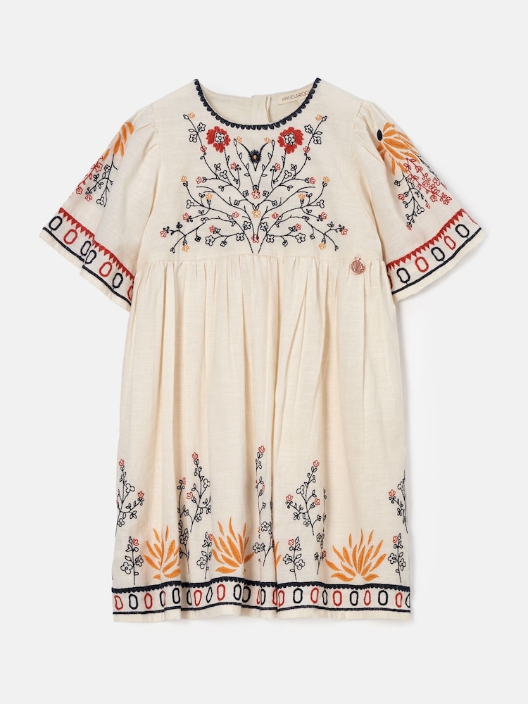 Buy Angel & Rocket Nude 100% Cotton Embroidered Reyna Swing Dress from Next USA Buy Angel & Rocket Nude 100% Cotton Embroidered Reyna Swing Dress from Next USA