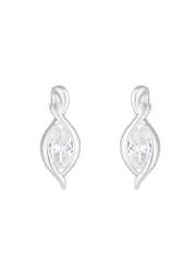 Simply Silver Silver Tone Cubic Zirconia Navette Earrings - Image 1 of 3